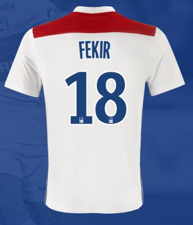 18-19 Olympique Lyonnais FEKIR 18 Home Soccer Jersey Shirt
